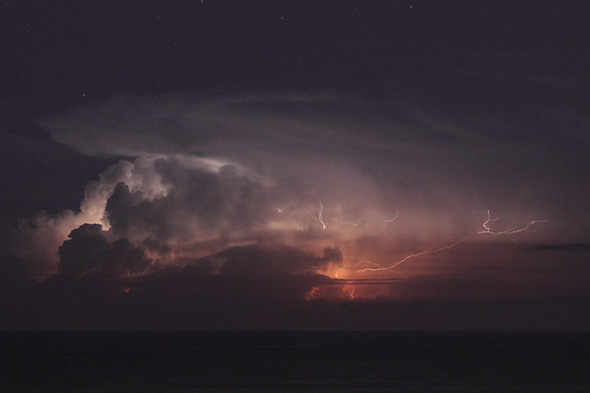 thunderstorm at sea, haifa 2012